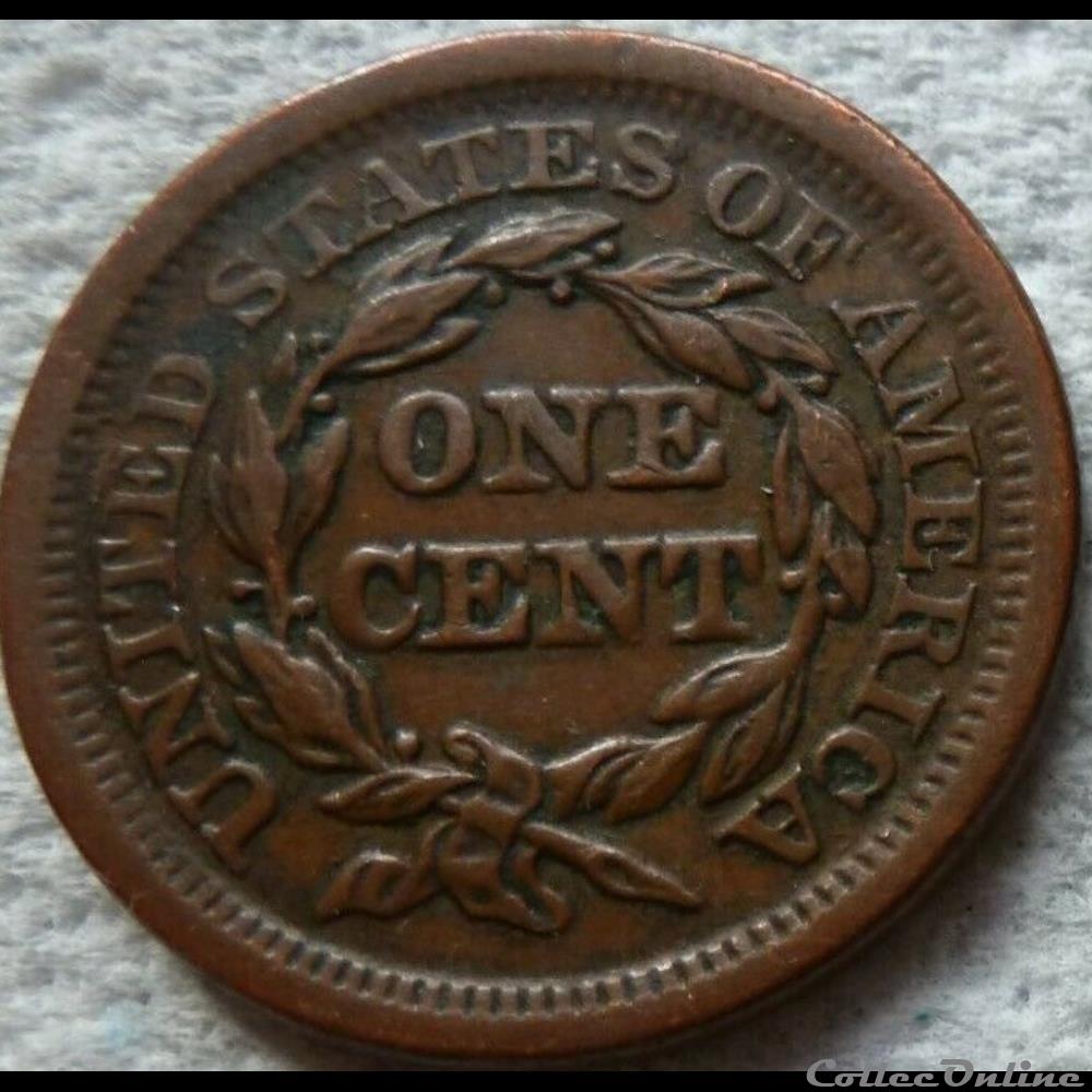 1854 One Cent monnaie monde etat uni 1854 one cent