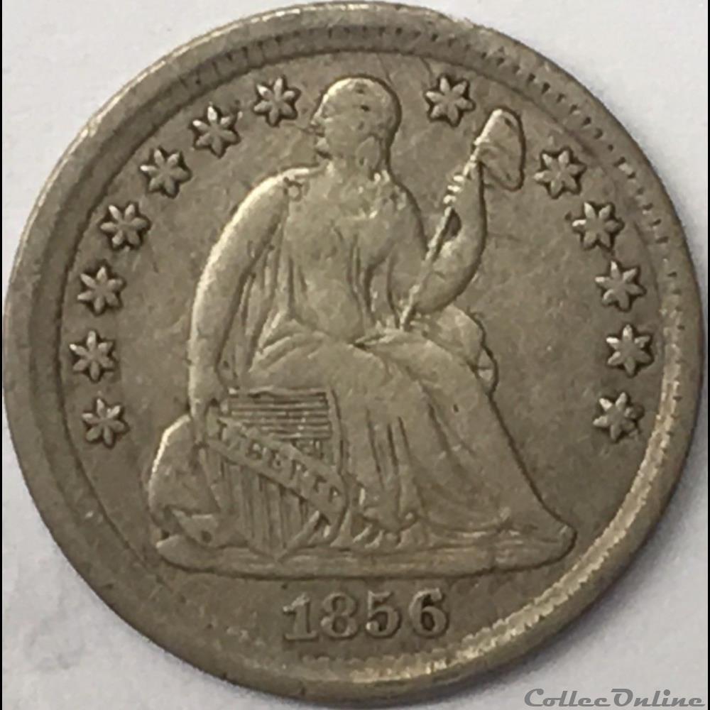1856 Half Dime monnaies monde etats unis 1856 half dime