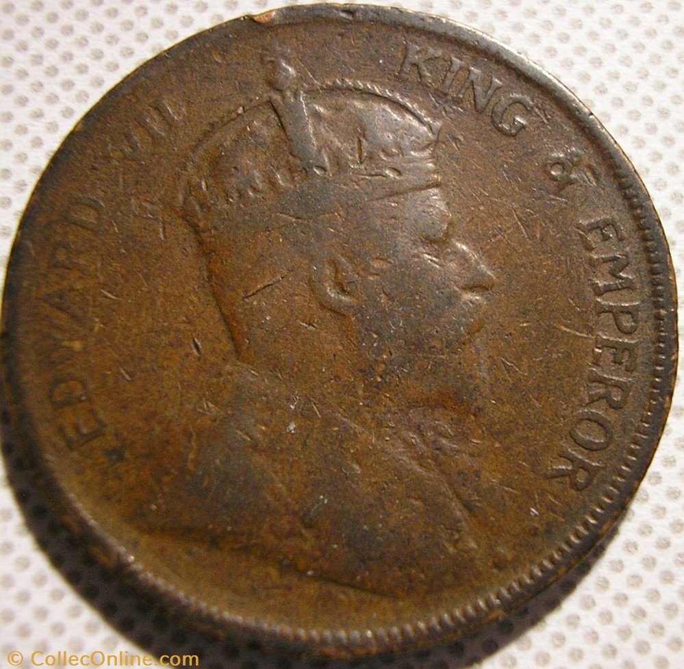 monnaie monde malaisie edward vii one cent 1908 straits settlements malaysia