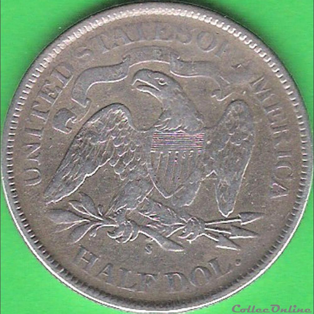 1875 S - Half Dollar Arrows monnaies monde etats unis 1875 s half dollar arrows