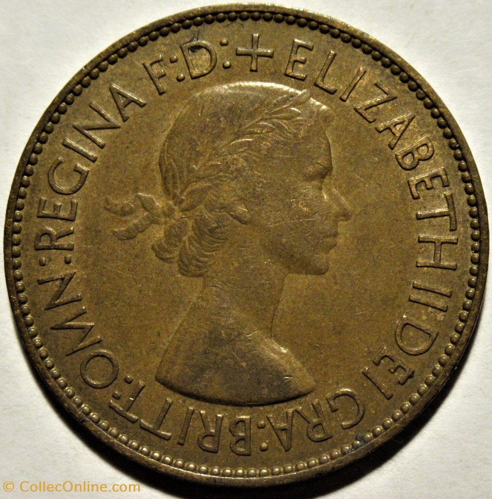 monnaies monde royaume uni elizabeth ii one penny 1953 uk