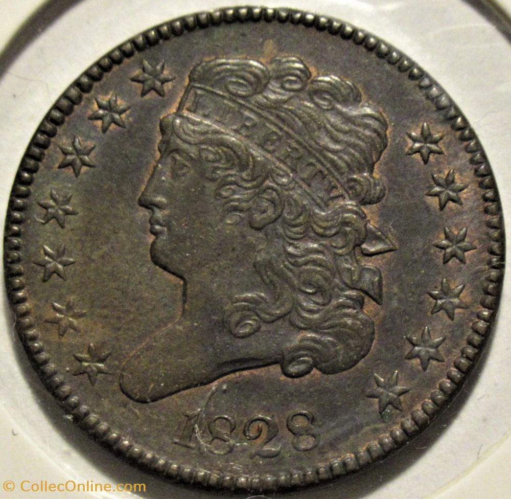 1828 Classic Head Half Cent 3 monnaies monde etats unis 1828 classic head half cent