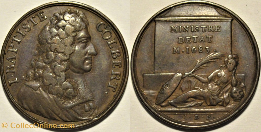 medailles suisse medaille 1683 j b colbert deces du ministre etat de louis xiv