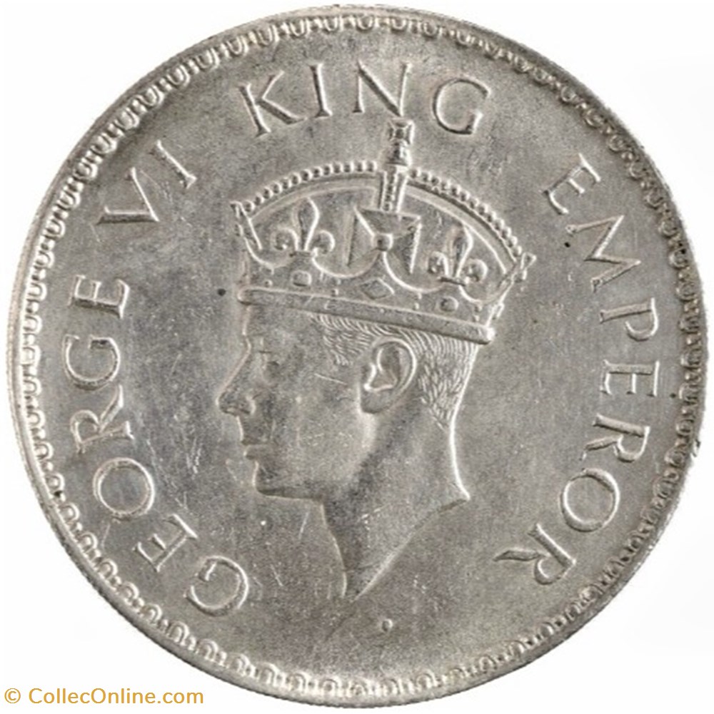 monnaies monde inde george vi one rupee 1940 bombay british india
