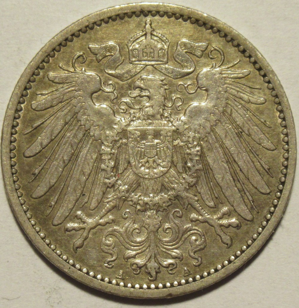 Wilhelm II - 1 Mark 1908 Berlin - German Empire monnaies monde allemagne wilhelm ii 1 mark 1908 berlin german empire
