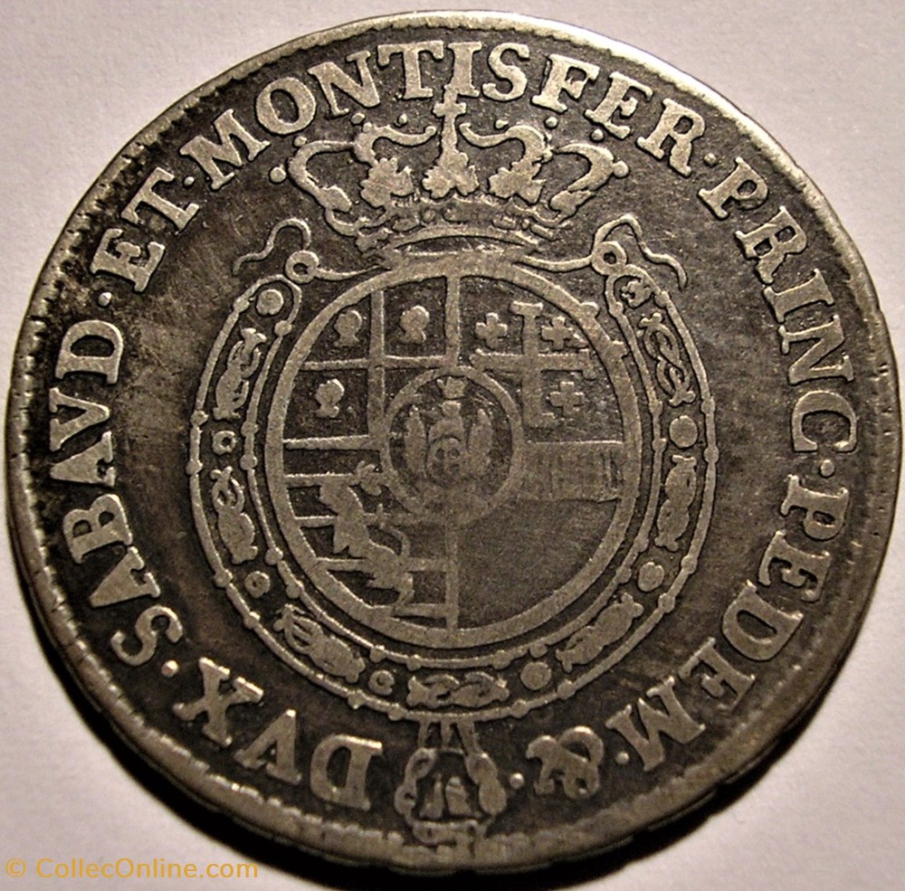 1758 Royaume de Sardaigne, 1/4 Scudo - Charles-Emmanuel III 2 monnaies monde italie 1758 royaume de sardaigne 1 4 scudo charles emmanuel iii