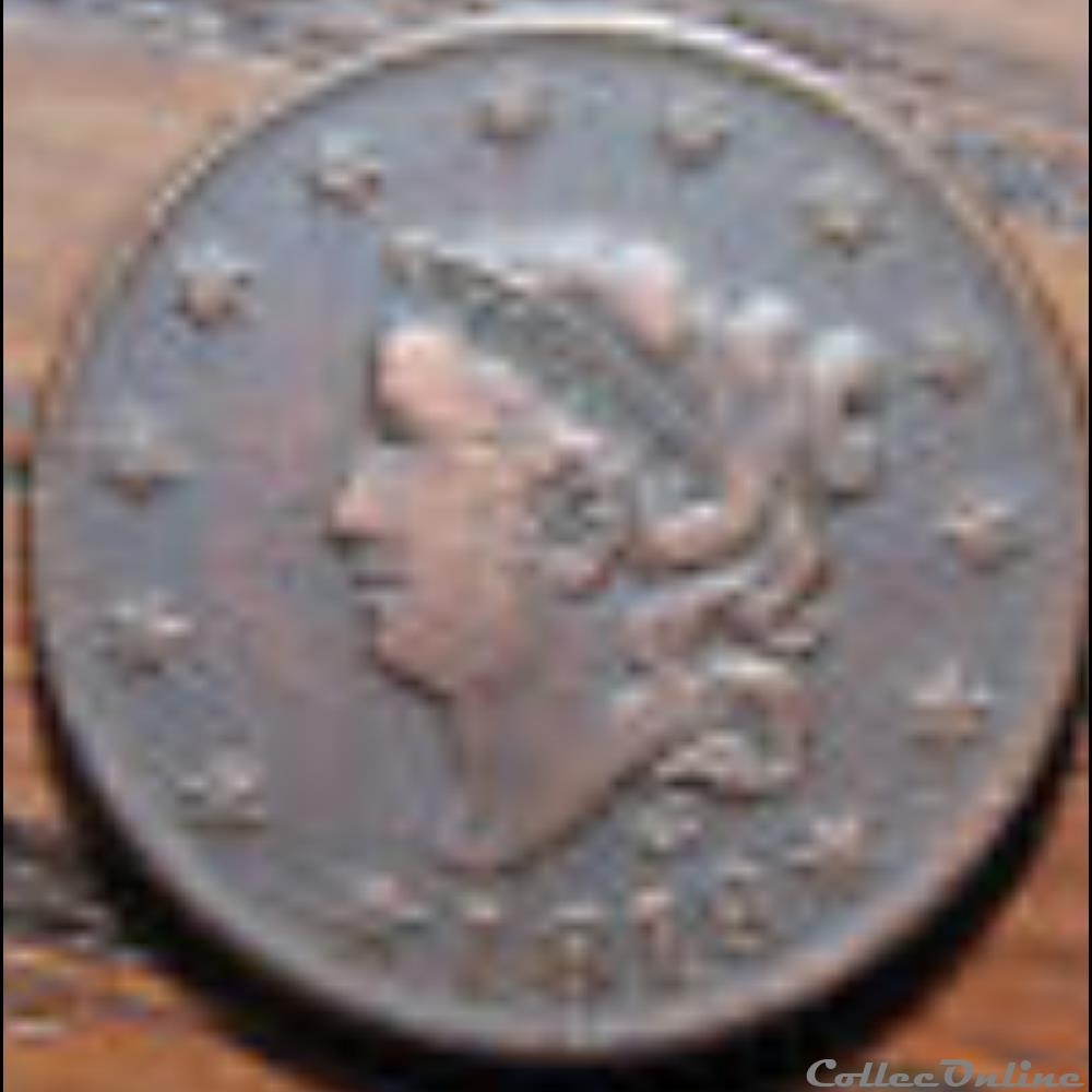 1818 One Cent (ex.3) monnaie monde etat uni 1818 one cent ex 3