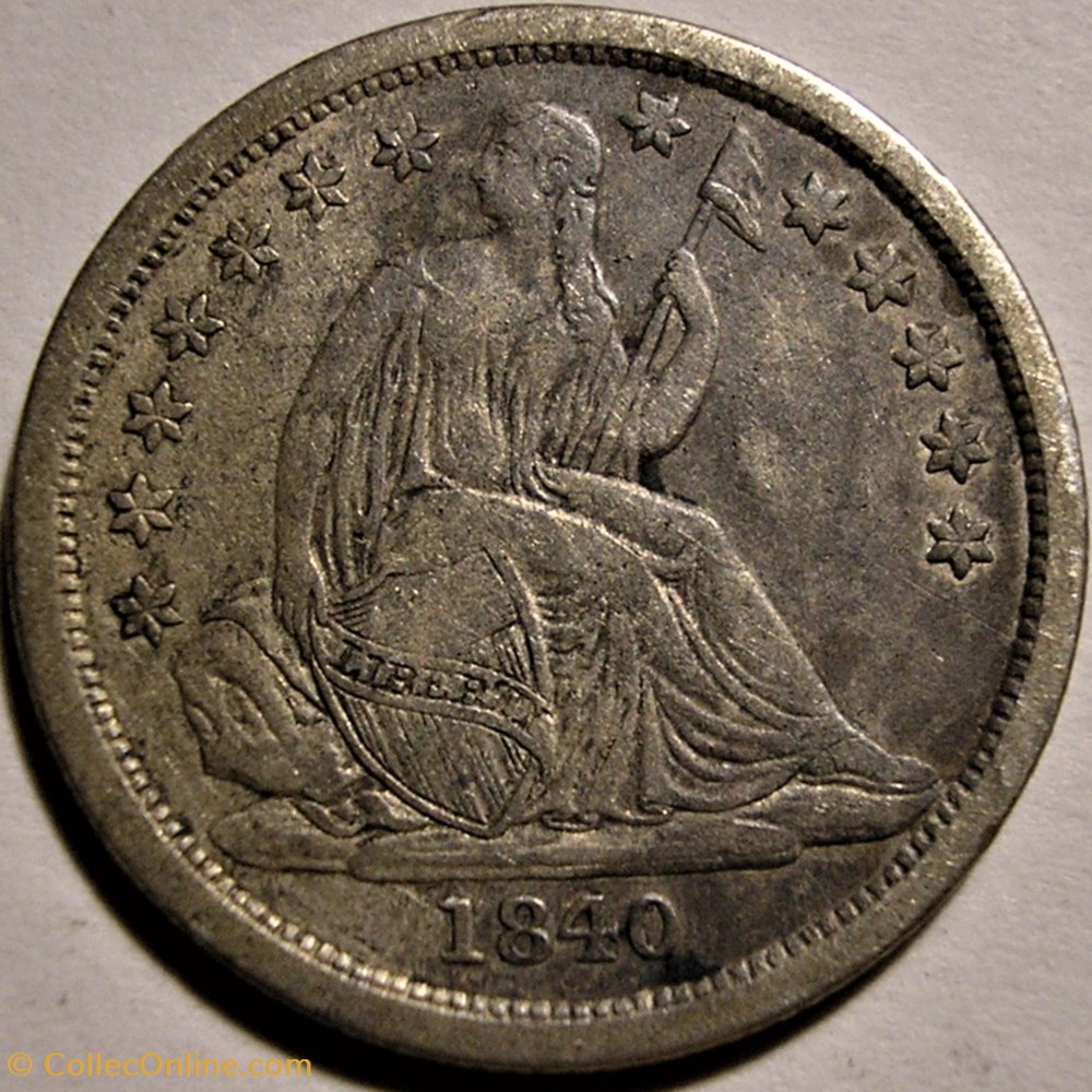monnaie monde etat uni 1840 dime 10 cents