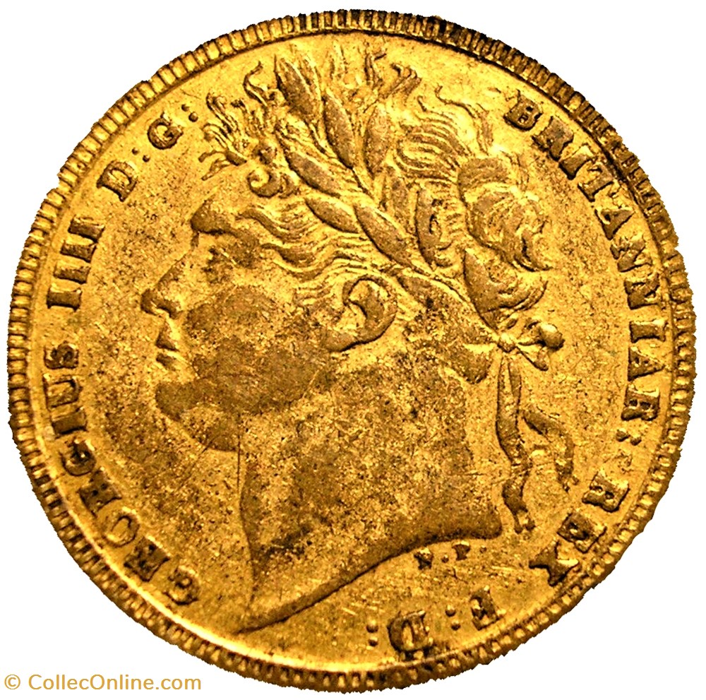 George IV - One Sovereign 1822, Token, imitation - Kingdom of Great Britain monnaie monde royaume uni george iv one sovereign 1822 token imitation kingdom of great britain