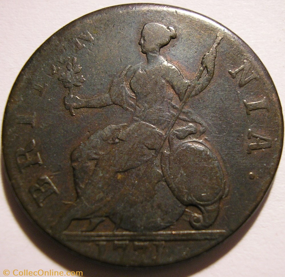 George III - Half Penny 1771 Great Britain monnaie monde royaume uni george iii half penny 1771 great britain