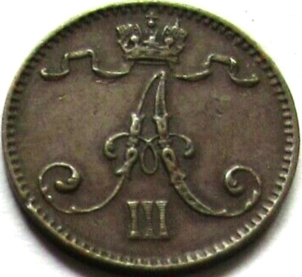 Aleksandr III of Russia - 1 Penni 1894 - Grand Duchy of Finland monnaies monde finlande aleksandr iii of russia 1 penni 1894 grand duchy of finland