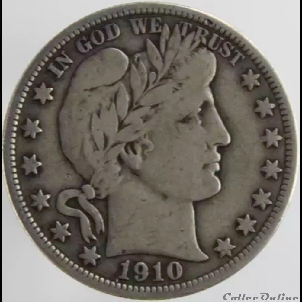 1910 Half Dolllar monnaies monde etats unis 1910 half dolllar