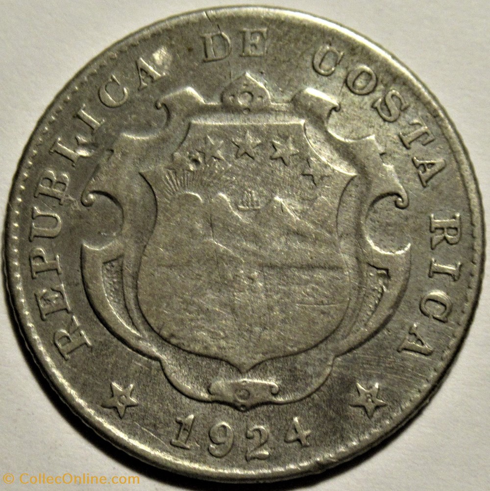 Costa Rica - 25 Céntimos 1924 monnaies monde costa rica 25 centimos 1924