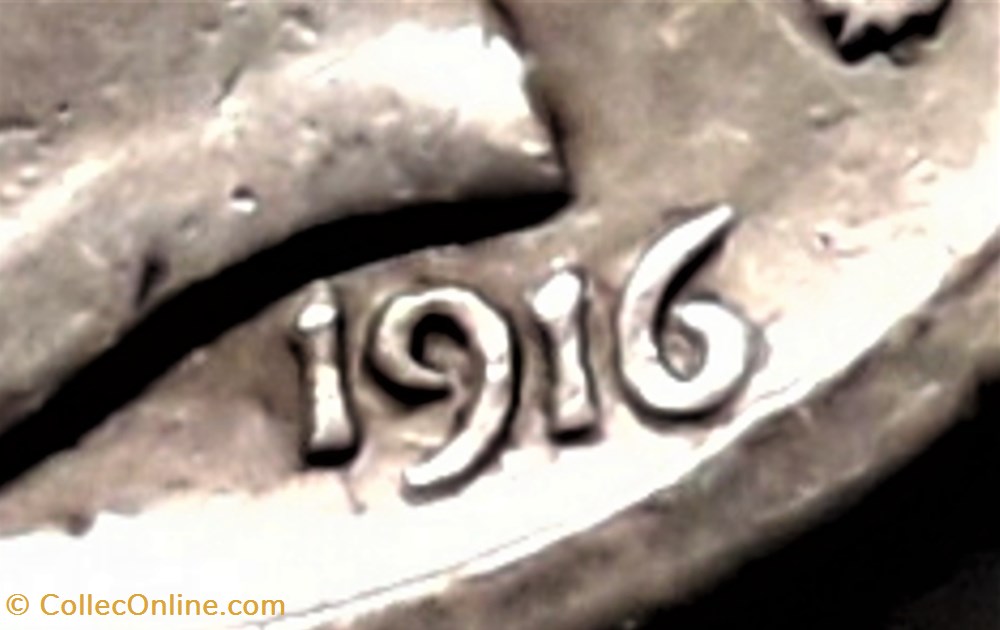 1916 San Francisco Dime - Repunched Mintmark 5 monnaies monde etats unis 1916 san francisco dime repunched mintmark