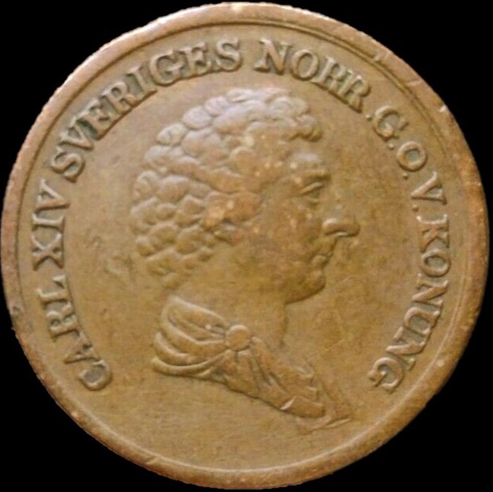 Sweden - Karl XIV Johan - 2/3 Skilling Banco 1840 monnaies monde suede sweden karl xiv johan 2 3 skilling banco 1840