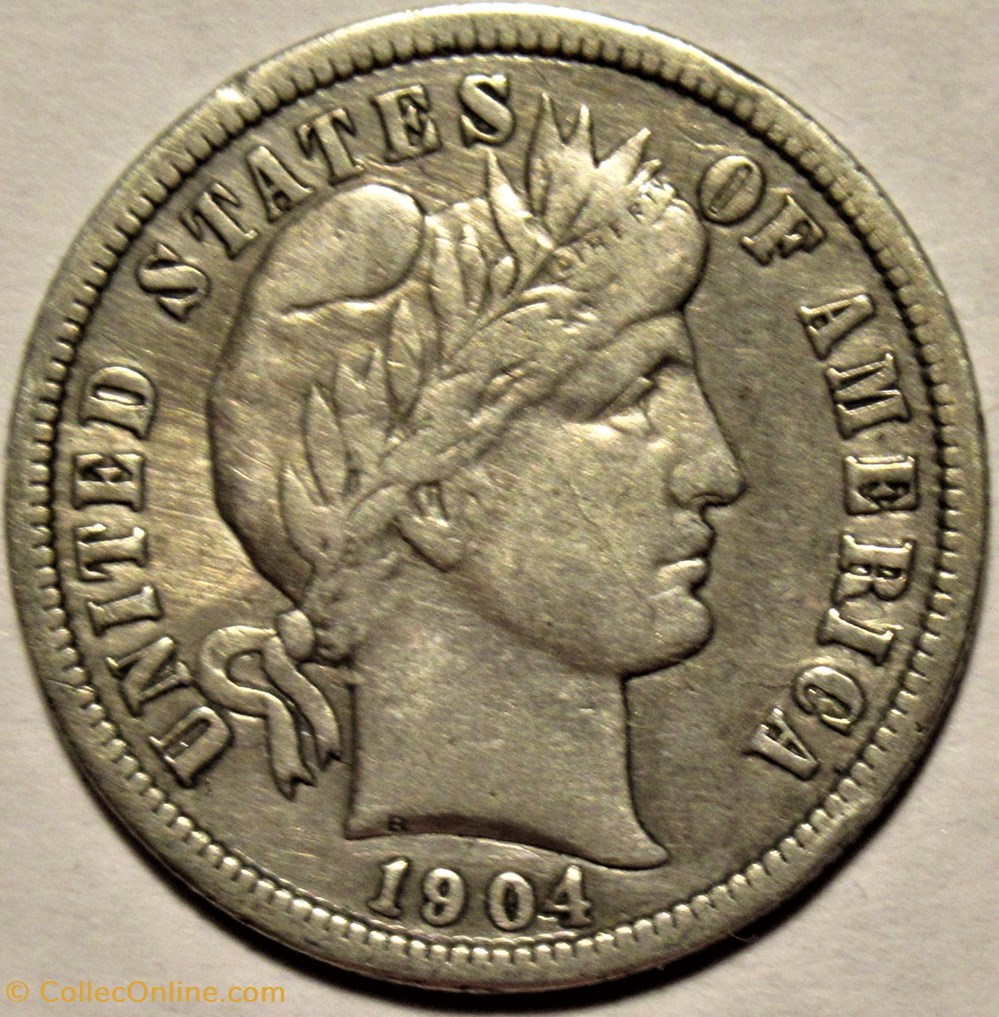 1904 Dime - Doubled denticles monnaies monde etats unis 1904 dime doubled denticles