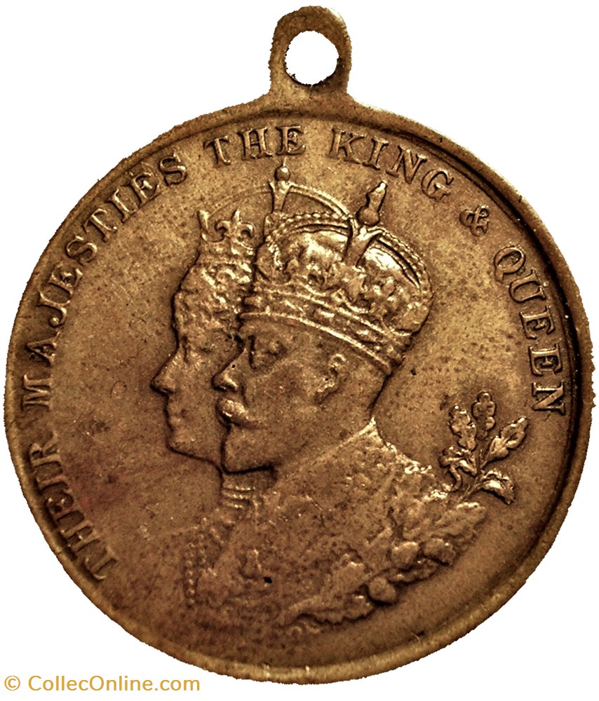 George V & Mary - 1911 Westminster Coronation Medalet 2 medaille royaume uni george v mary 1911 westminster coronation medalet