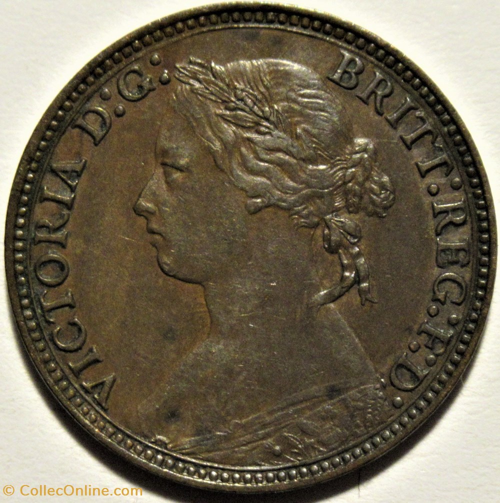 Victoria - One Farthing 1879 - Kingdom of Great Britain 2 monnaies monde royaume uni victoria one farthing 1879 kingdom of great britain