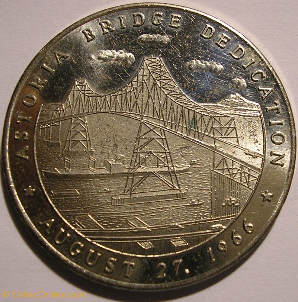 Good for 50 Cents - Astoria Bridge Dedication Token 1966 - USA monnaie jeton mereaux good for 50 cents astoria bridge dedication token 1966 usa
