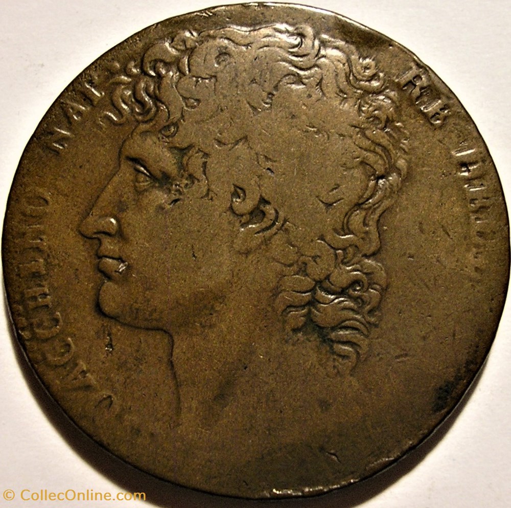 monnaies monde italie 1810 royaume de naples 3 grana joachim murat erreur