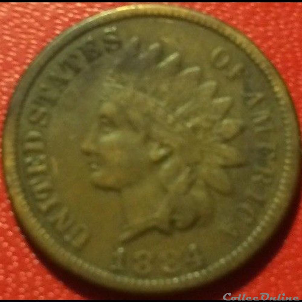 1884 One Cent monnaie monde etat uni 1884 one cent
