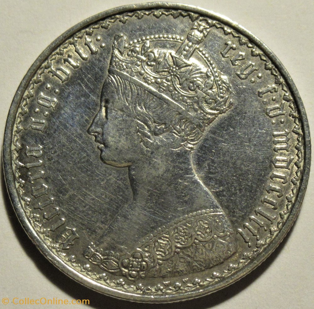 Victoria - One Florin 1853 - Kingdom of Great Britain (ex.2) 2 monnaies monde royaume uni victoria one florin 1853 kingdom of great britain ex 2