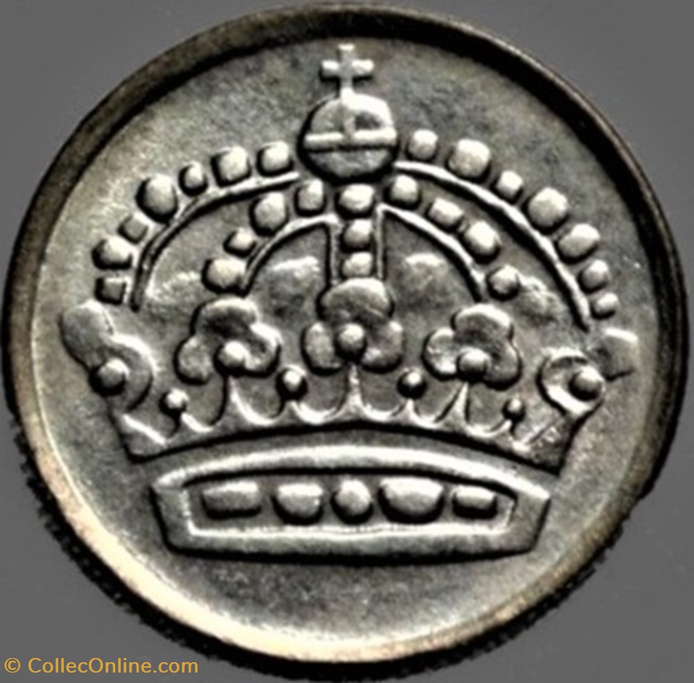 Gustaf VI Adolf of Sweden - 10 Öre 1959 monnaies monde suede gustaf vi adolf of sweden 10 ore 1959