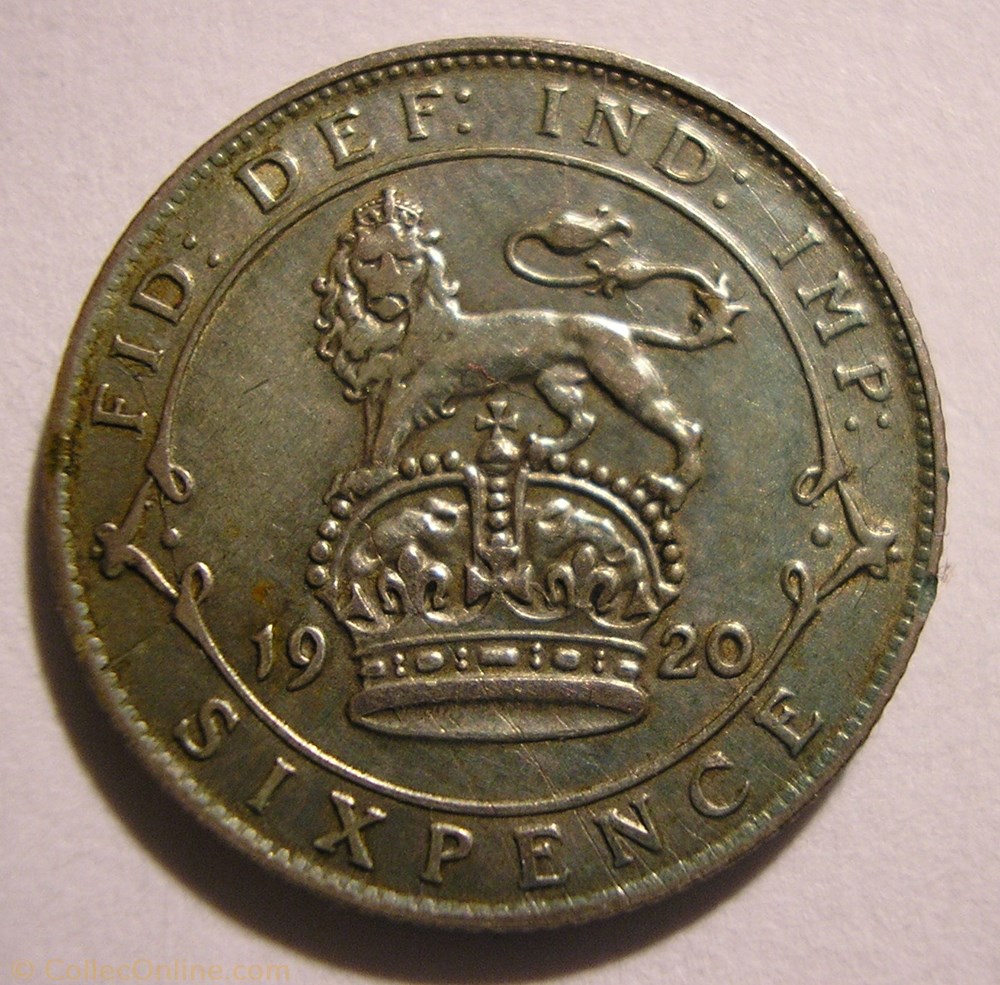 monnaie monde royaume uni george v 6 pence 1920 great britain