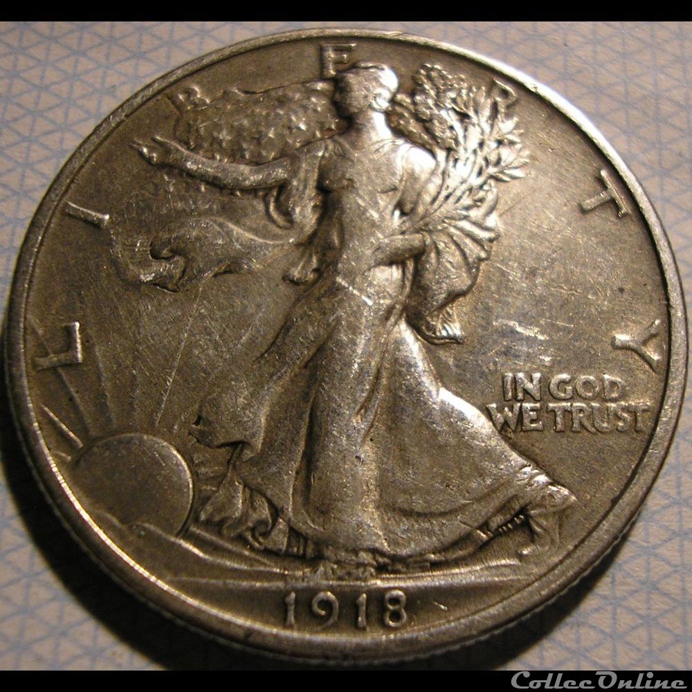 monnaie monde etat uni 1918 half dollar