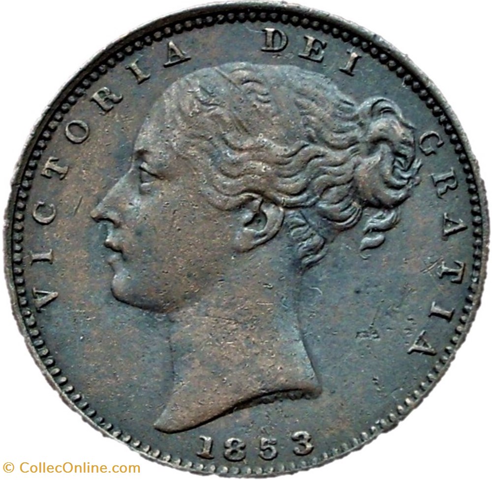 Victoria - One Farthing 1853 - Kingdom of Great Britain (ex.2) monnaies monde royaume uni victoria one farthing 1853 kingdom of great britain ex 2