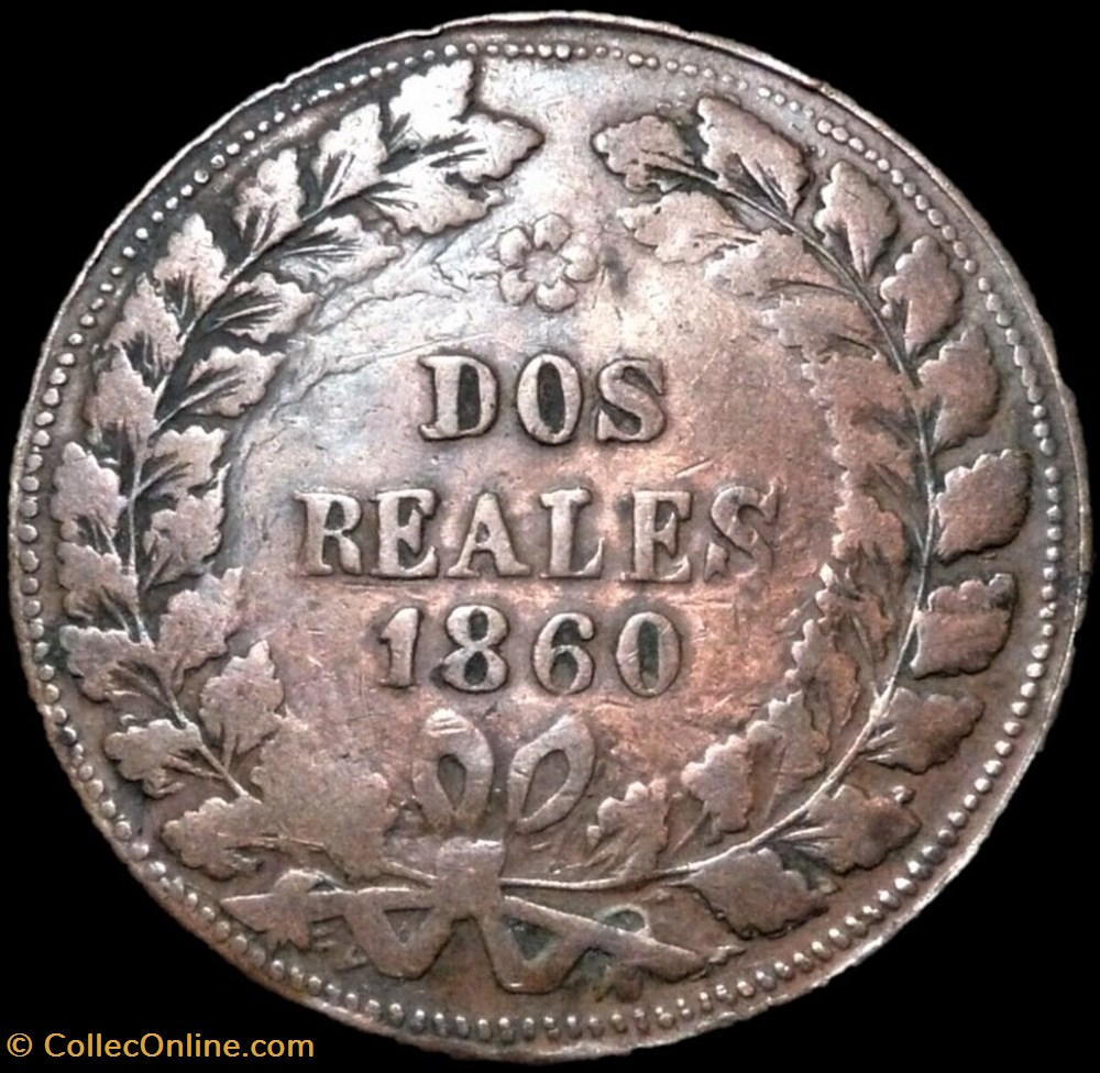 Argentina - 2 Reales 1860, Buenos Aires monnaies monde argentine argentina 2 reales 1860 buenos aires