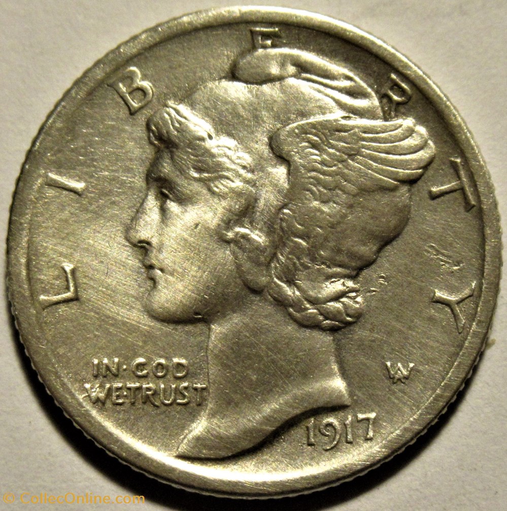 1917 Dime monnaies monde etats unis 1917 dime