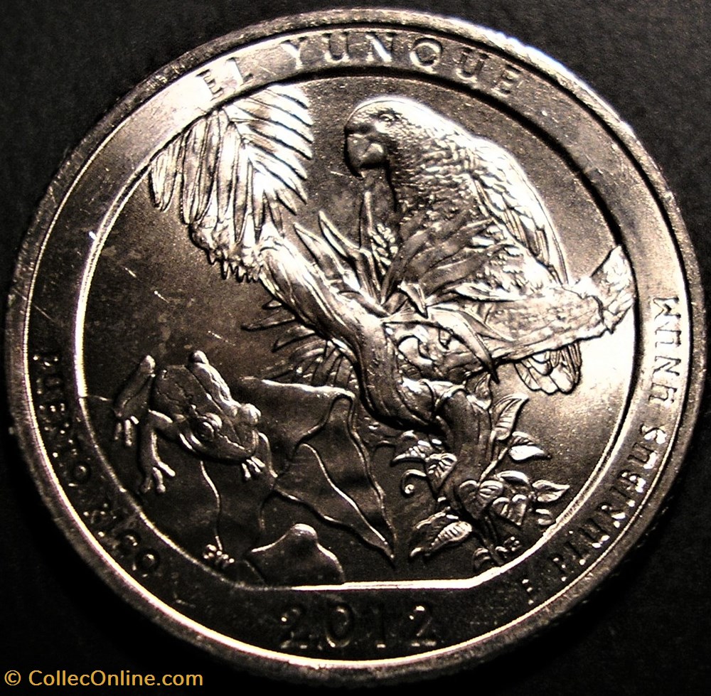 monnaie monde etat uni el yunque nal forest 2012 p quarter dollar puerto rico territory
