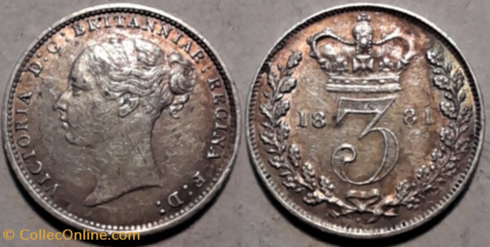 Victoria - 3 Pence 1881 - Kingdom of Great Britain monnaies monde royaume uni victoria 3 pence 1881 kingdom of great britain