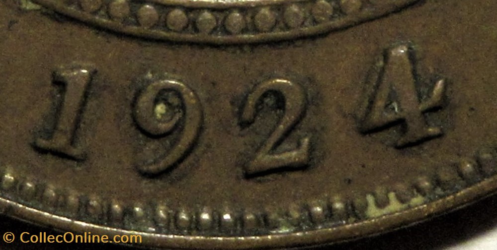 George V - One Penny 1924 - Australia (repunched date) monnaies monde australie george v one penny 1924 australia repunched date