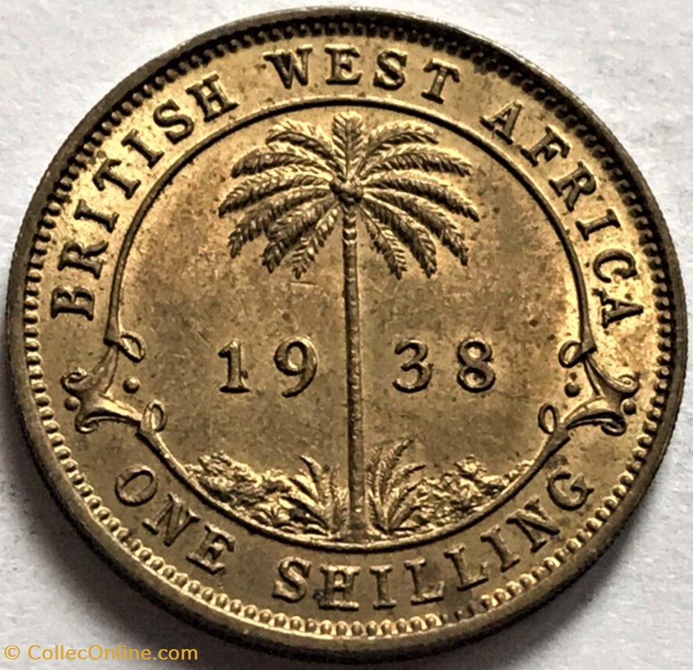 George VI - One Shilling 1938 - West Africa 3 monnaies monde nigeria george vi one shilling 1938 west africa