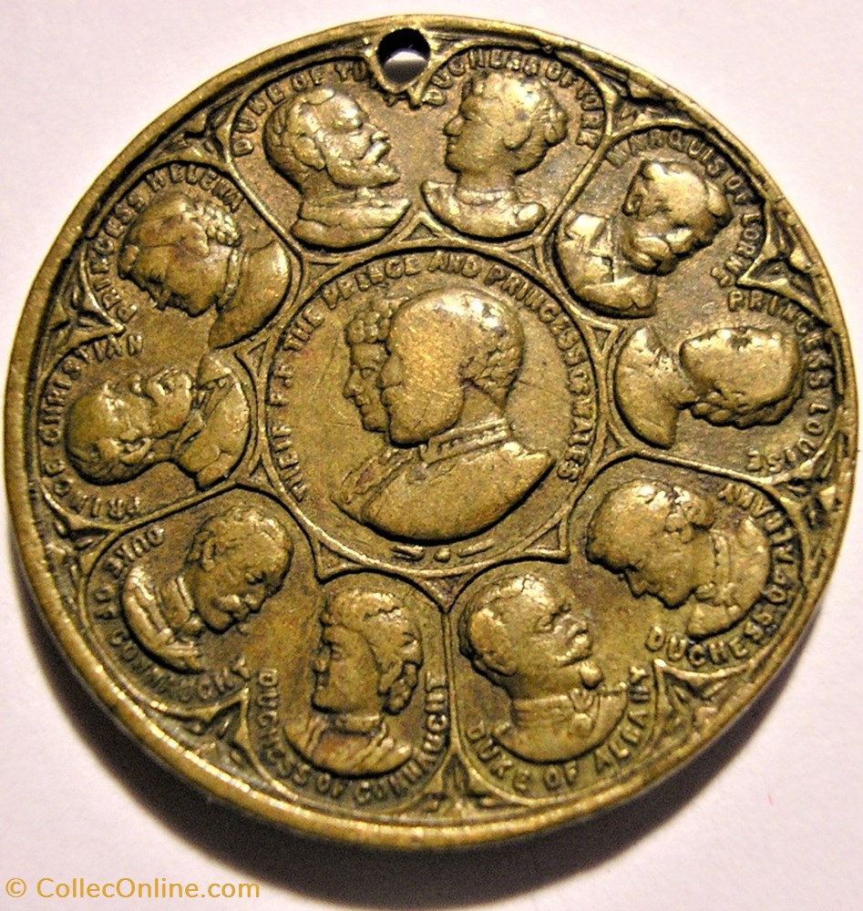 Victoria - The Royal Family Medalet - 1894-95 - UK 3 monnaies paranumismatique jetons poids victoria the royal family medalet 1894 95 uk
