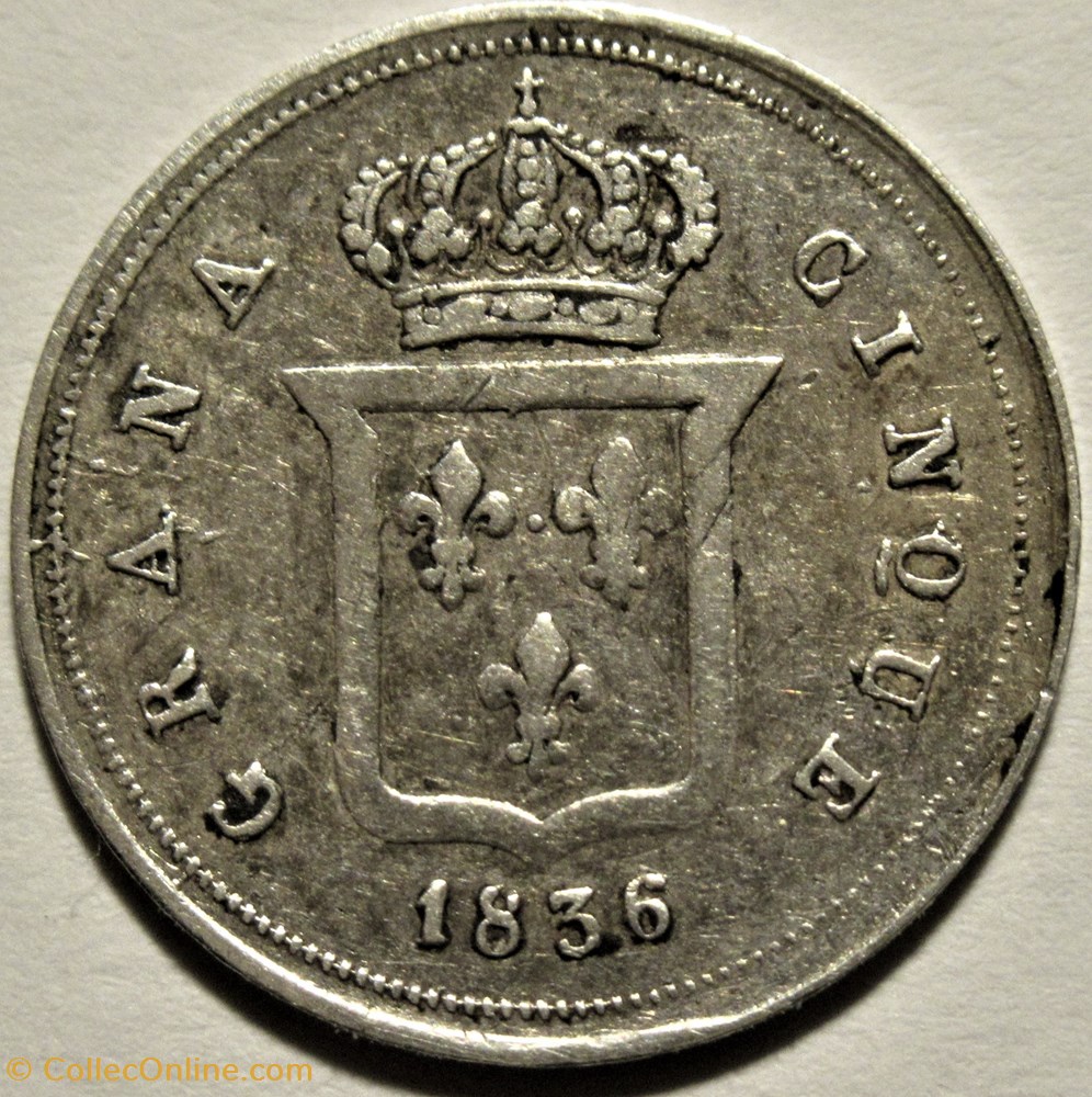 1836 Royaume de Naples, 5 Grana / Mezzo Carlino - Ferdinando II 3 monnaies monde italie 1836 royaume de naples 5 grana mezzo carlino ferdinando ii