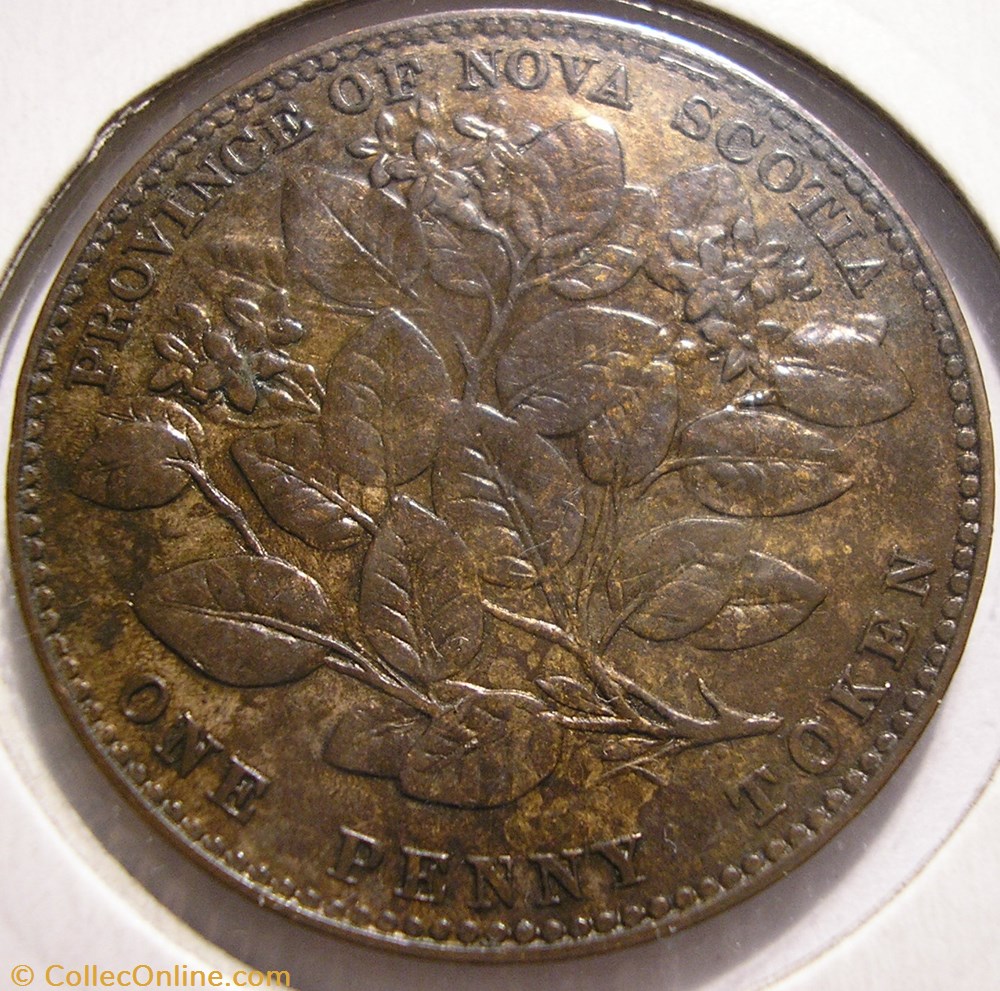 Victoria - One Penny 1856 - Nova Scotia monnaie monde canadum victoria one penny 1856 nova scotia
