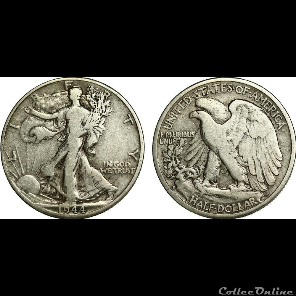 1944 Denver Half $ 3 monnaie monde etat uni 1944 denver half