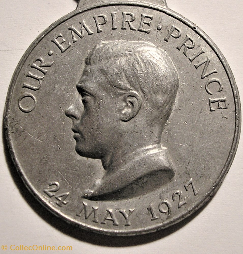 Prince Edward (VIII) - 1927 Empire Day Medal, UK 2 medaille royaume uni prince edward viii 1927 empire day medal uk