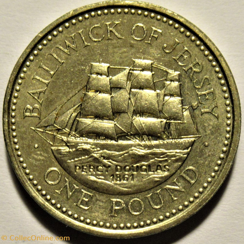 States of Jersey - 1 Pound 1991 Percy Douglas 1861 - Elizabeth II of UK monnaies monde states of jersey 1 pound 1991 percy douglas 1861 elizabeth ii of uk