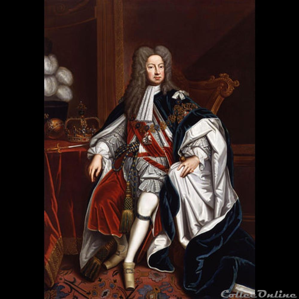 George Ist - HalfPenny 1718 Kingdom of Great Britain 3 monnaies europe medievale royaume angleterre george ist halfpenny 1718 kingdom of great britain