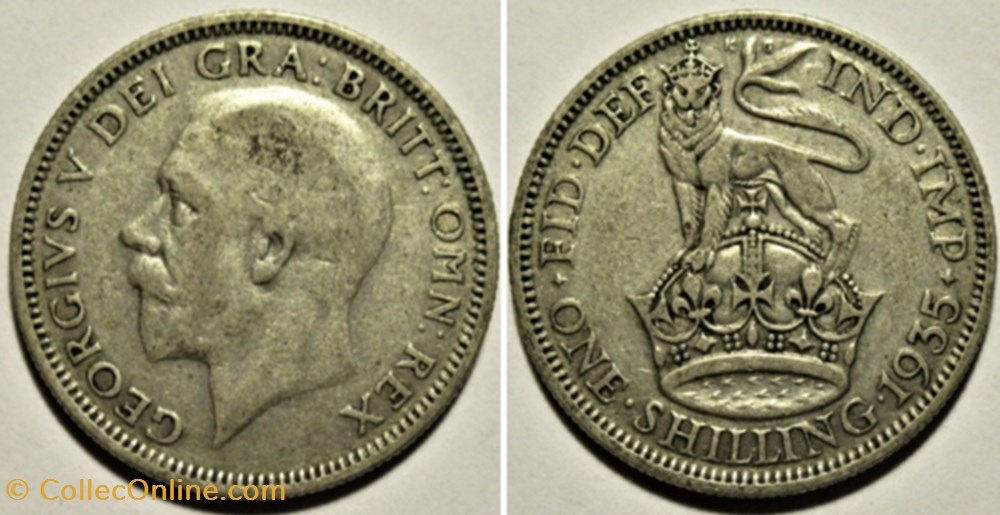 monnaies monde royaume uni george v one shilling 1935 great britain