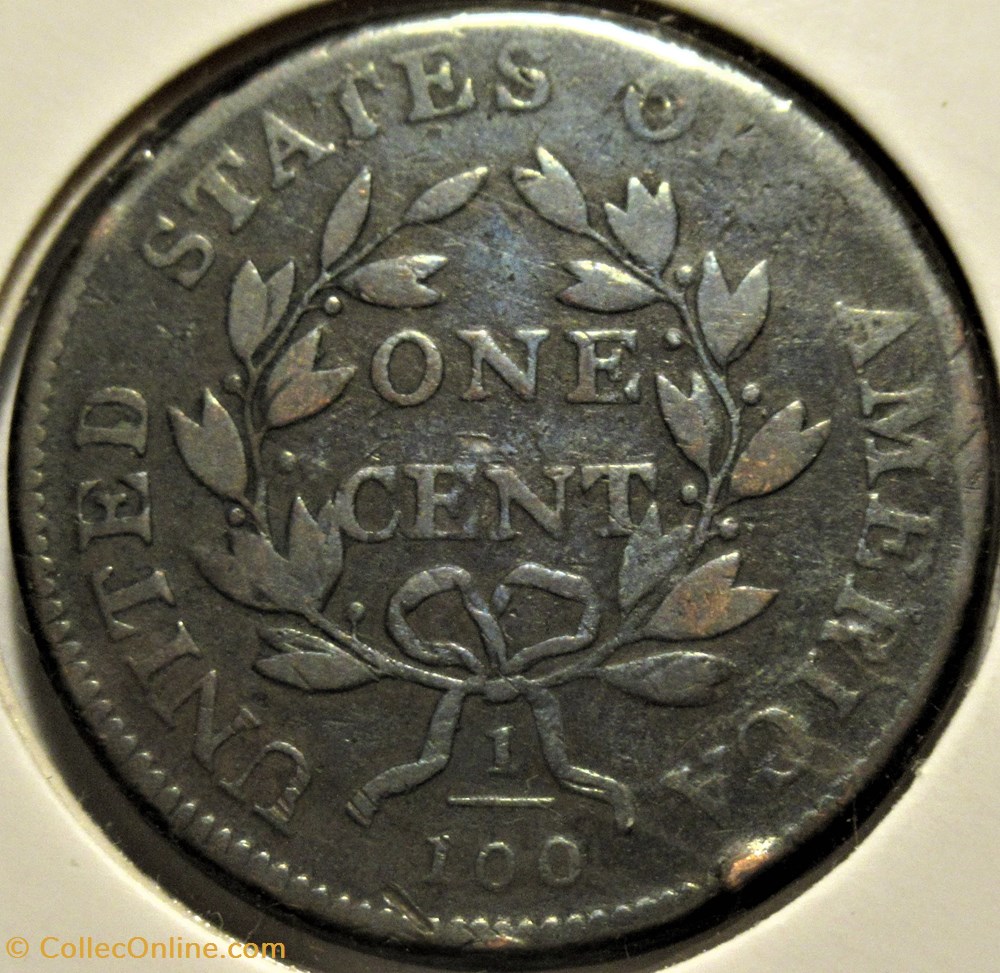 1802 One Cent Draped Bust (ex.3) 4 monnaies monde etats unis 1802 one cent draped bust ex 3