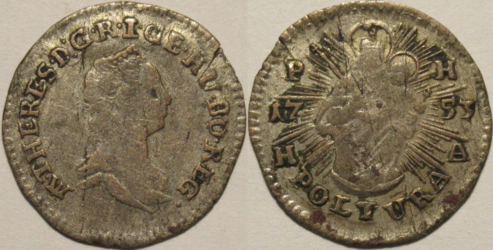 Mária Terézia - 1 Poltura 1753, Hungary Kingdom monnaies monde hongrie maria terezia 1 poltura 1753 hungary kingdom