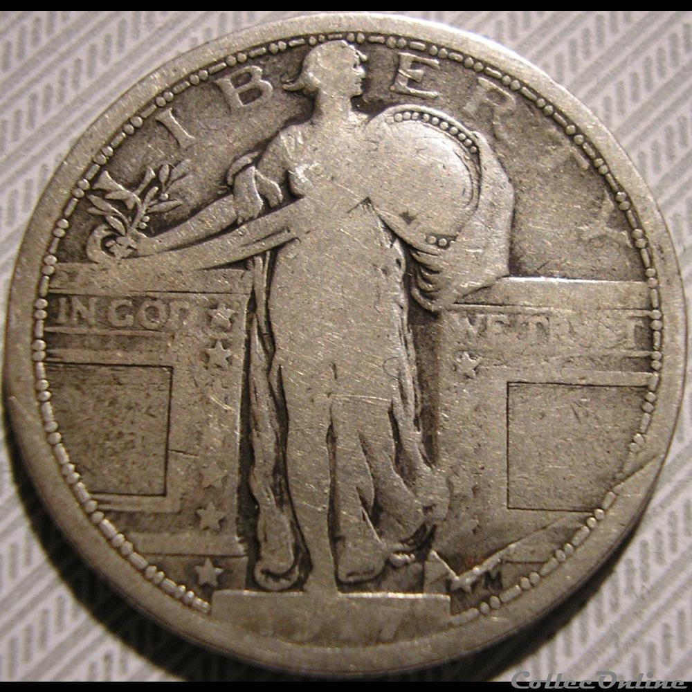 1917 Quarter Dollar - 1st Type (ex.2) monnaie monde etat uni 1917 quarter dollar 1st type ex 2