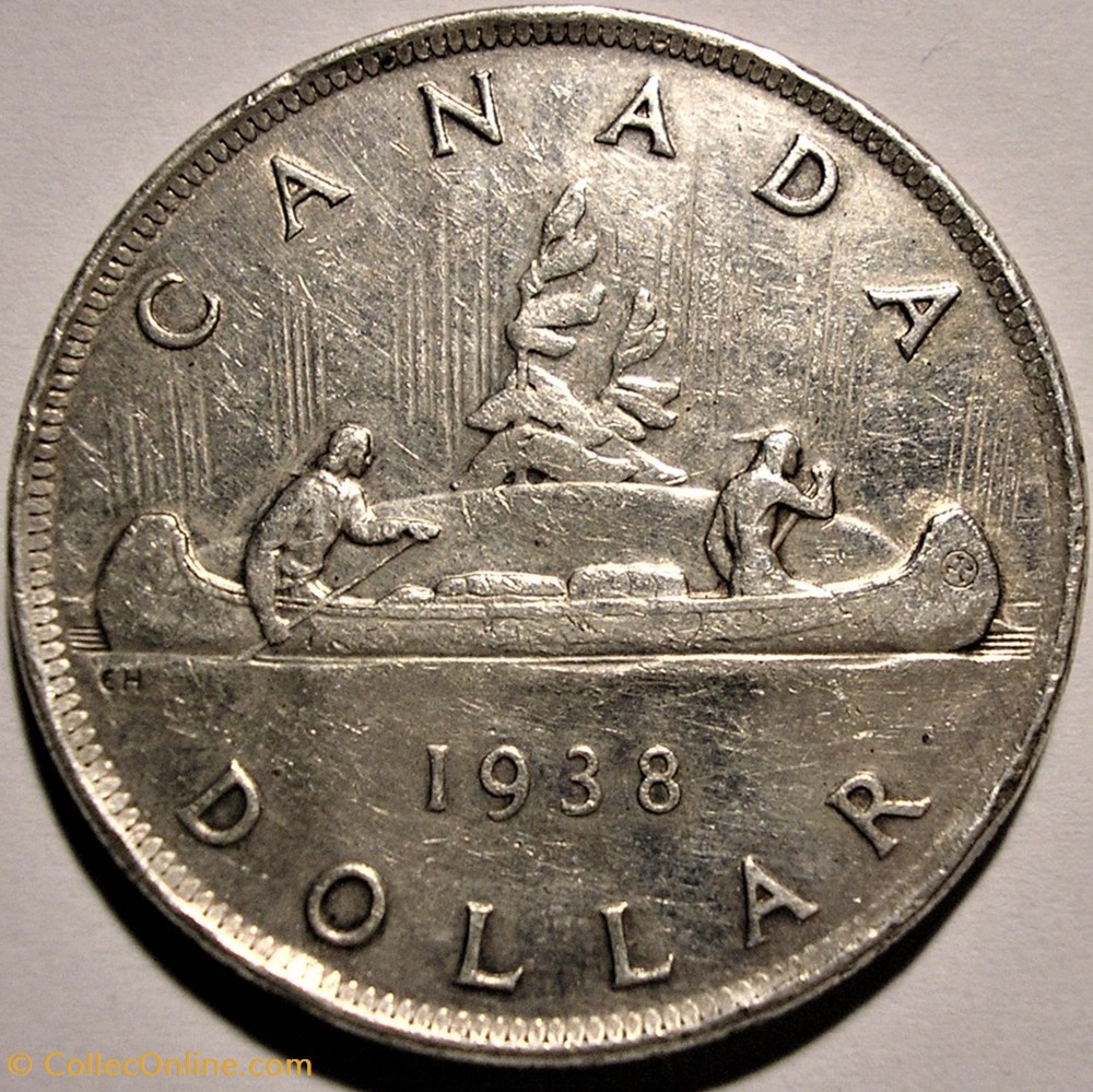 George VI - 1 Dollar 1938 monnaie monde canadum george vi 1 dollar 1938
