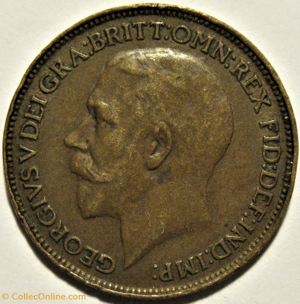 monnaies monde royaume uni george v farthing 1923 great britain