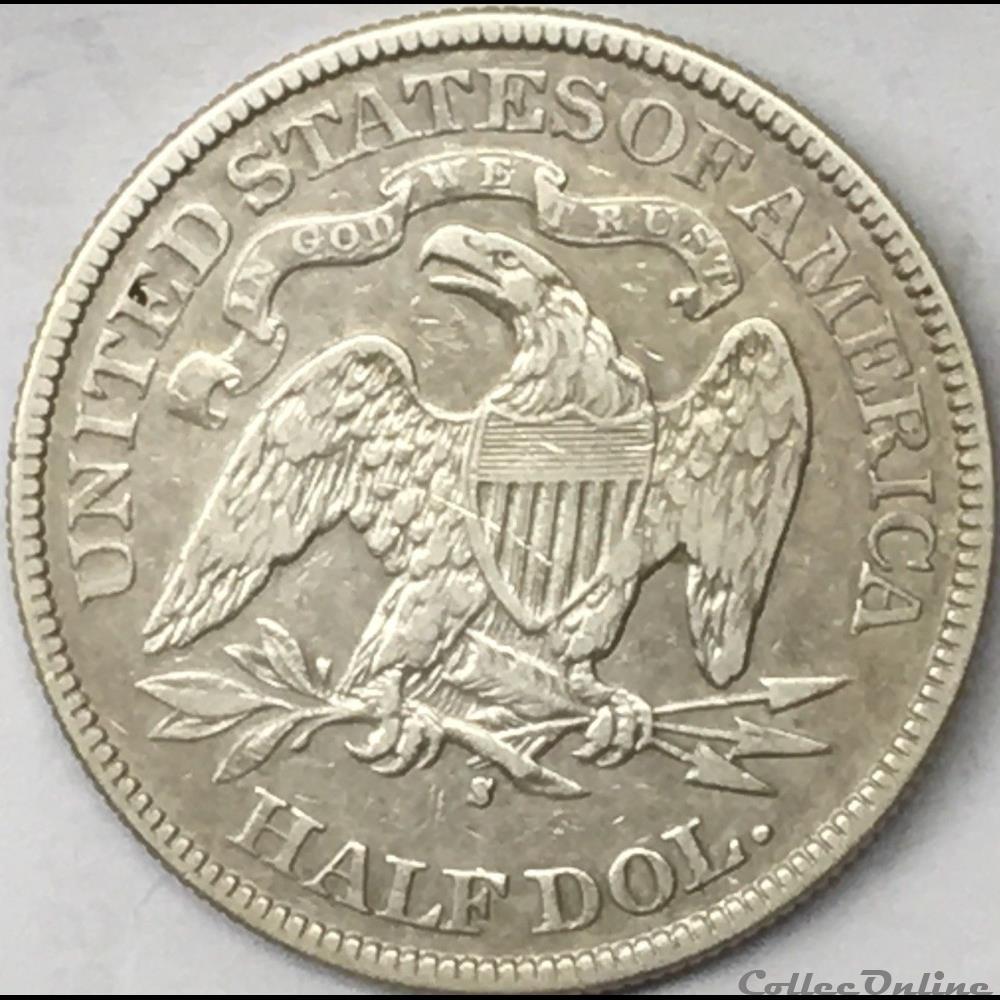 1877 S - Half Dollar monnaies monde etats unis 1877 s half dollar